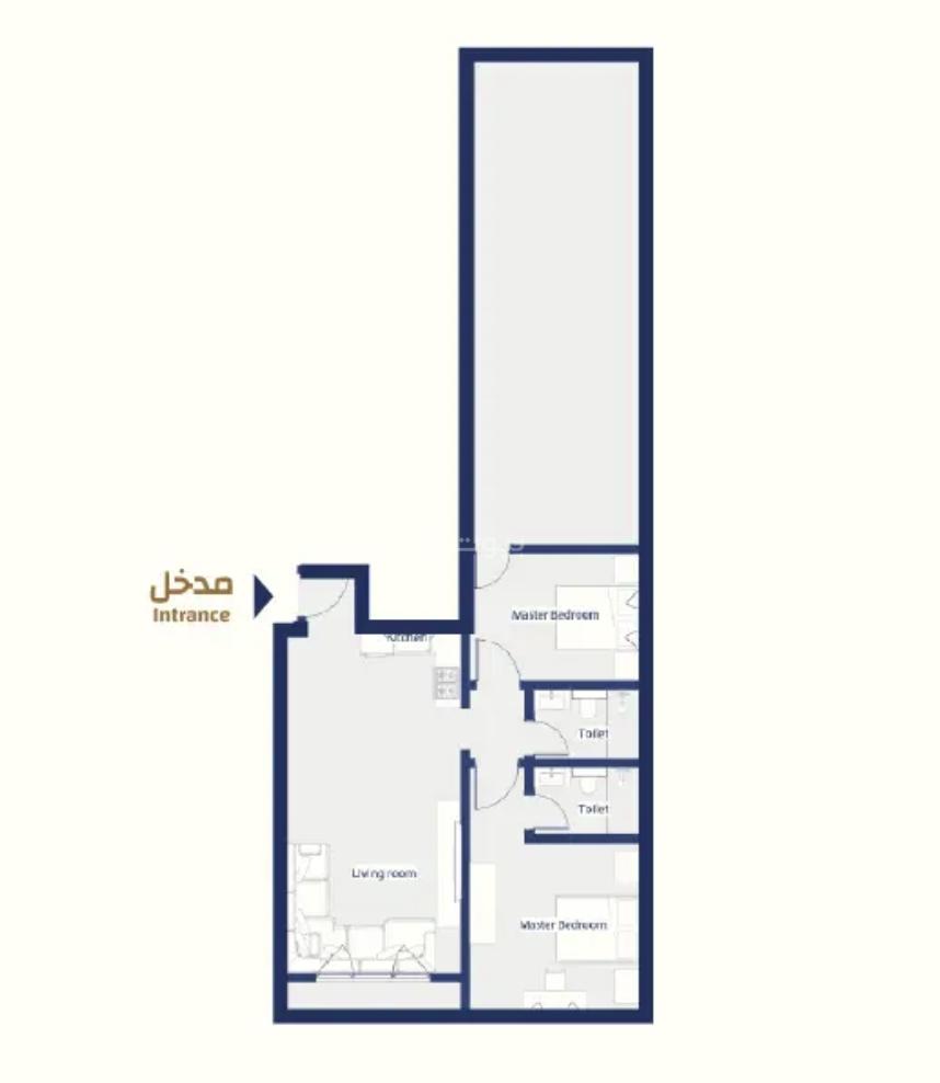 شقة 2 غرف في النرجس